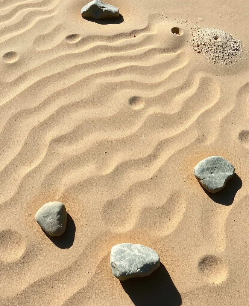 A serene rock garden representing digital order and privacy